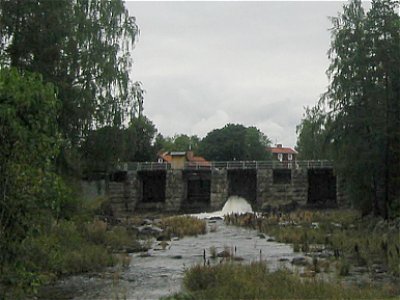 Kraftverksdammens utlopp/Dam outflow